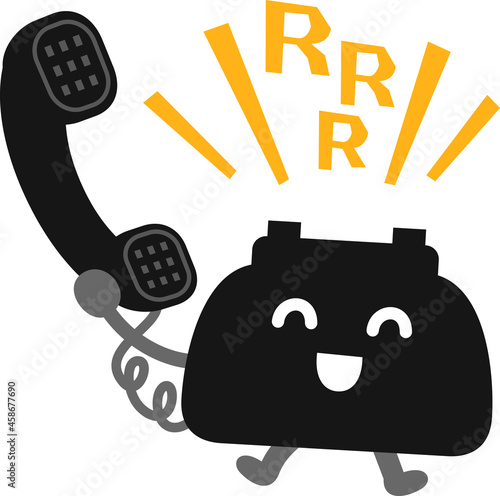 うるさく鳴る電話のキャラクター