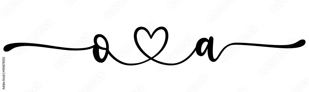 oa, ao, letters with heart Monogram, monogram wedding logo. Love icon, couples Initials, lower case, connecting HEART, home decor, oa, ao, letters with heart Monogram, monogram wedding logo. Love icon, couples Initials, lower case, connecting HEART, home decor,