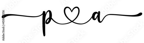 pa, ap, letters with heart Monogram, monogram wedding logo. Love icon, couples Initials, lower case, connecting HEART, home decor,