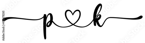 pk, kp, letters with heart Monogram, monogram wedding logo. Love icon, couples Initials, lower case, connecting HEART, home decor,
