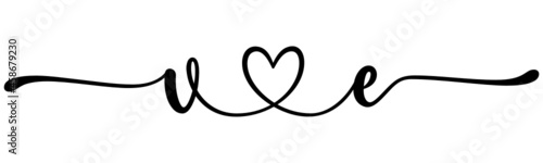 ve, ev, letters with heart Monogram, monogram wedding logo. Love icon, couples Initials, lower case, connecting HEART, home decor,