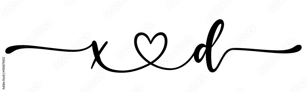 xd, dx, letters with heart Monogram, monogram wedding logo. Love icon, couples Initials, lower case, connecting HEART, home decor, xd, dx, letters with heart Monogram, monogram wedding logo. Love icon, couples Initials, lower case, connecting HEART, home decor,