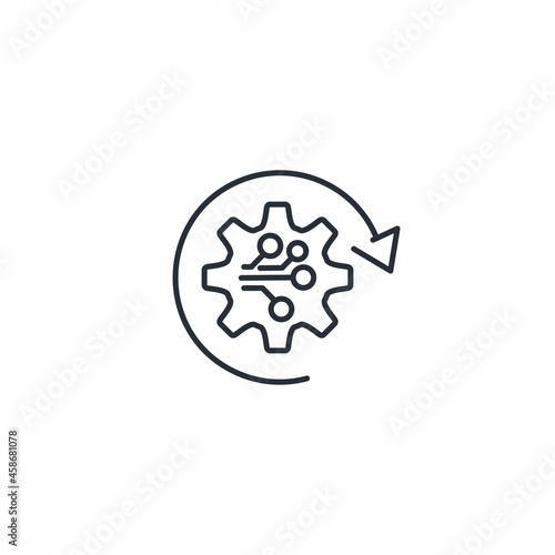 Software provision. Vector linear icon isolated on white background.