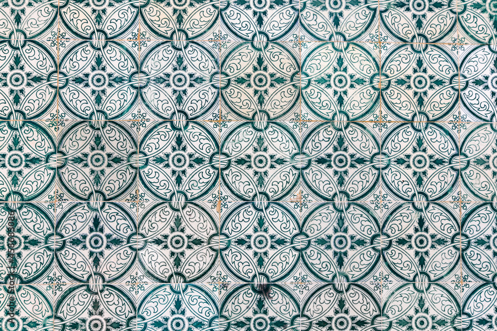 Detail of mosaic tiles - Lagos Portugal Detail of mosaic tiles - Lagos Portugal