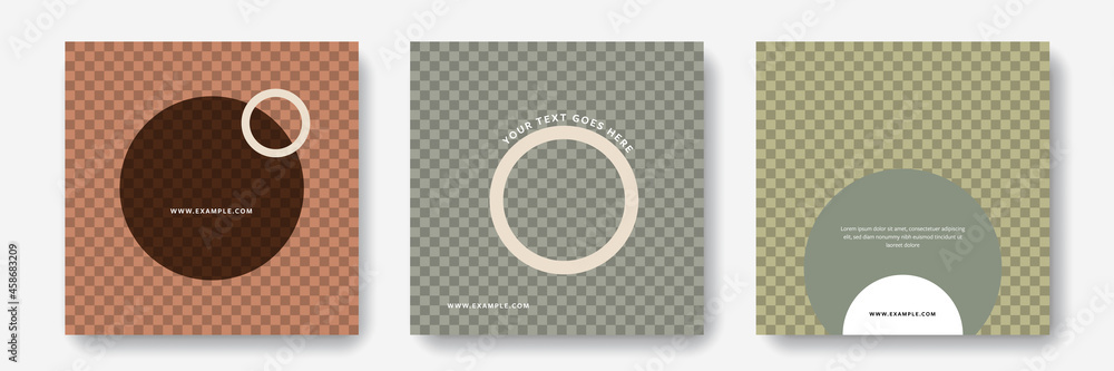 Clean and editable social media posts templates, earth tones palette ...