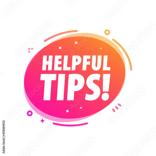 Helpful Tips Marketing Advert Vector Label
