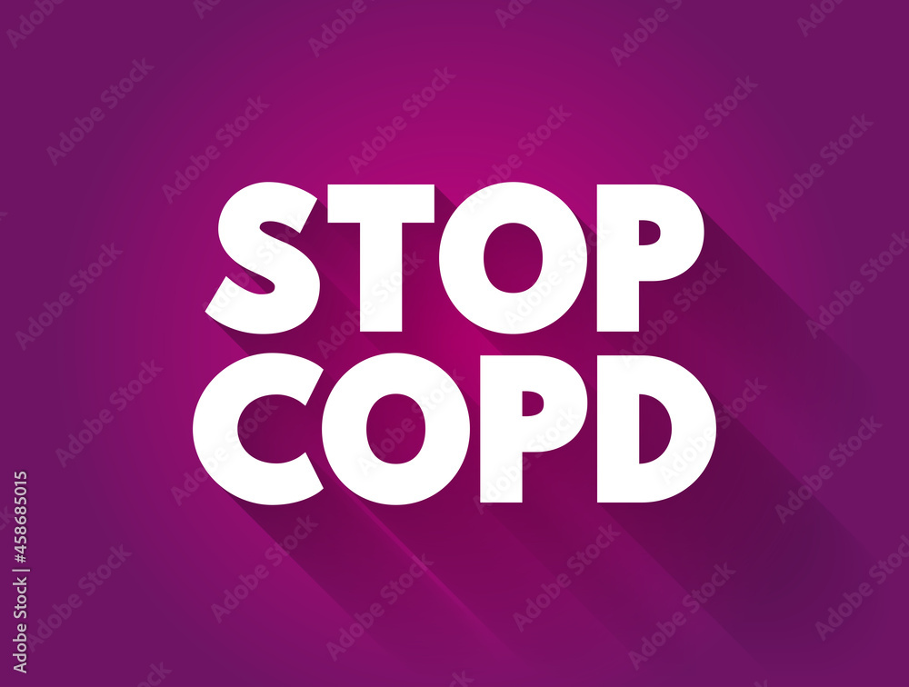 Stop COPD text quote, medical concept background Stop COPD text quote, medical concept background