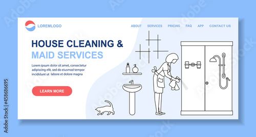 Vector Cleaning service Household Housekeeping