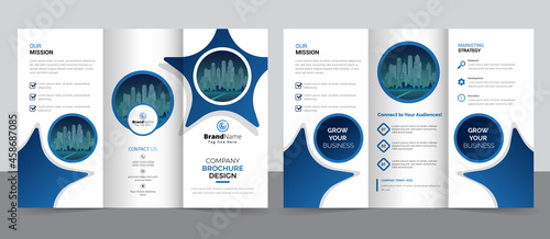 Creative corporate modern business trifold brochure template, trifold layout, a4, letter size brochure	
