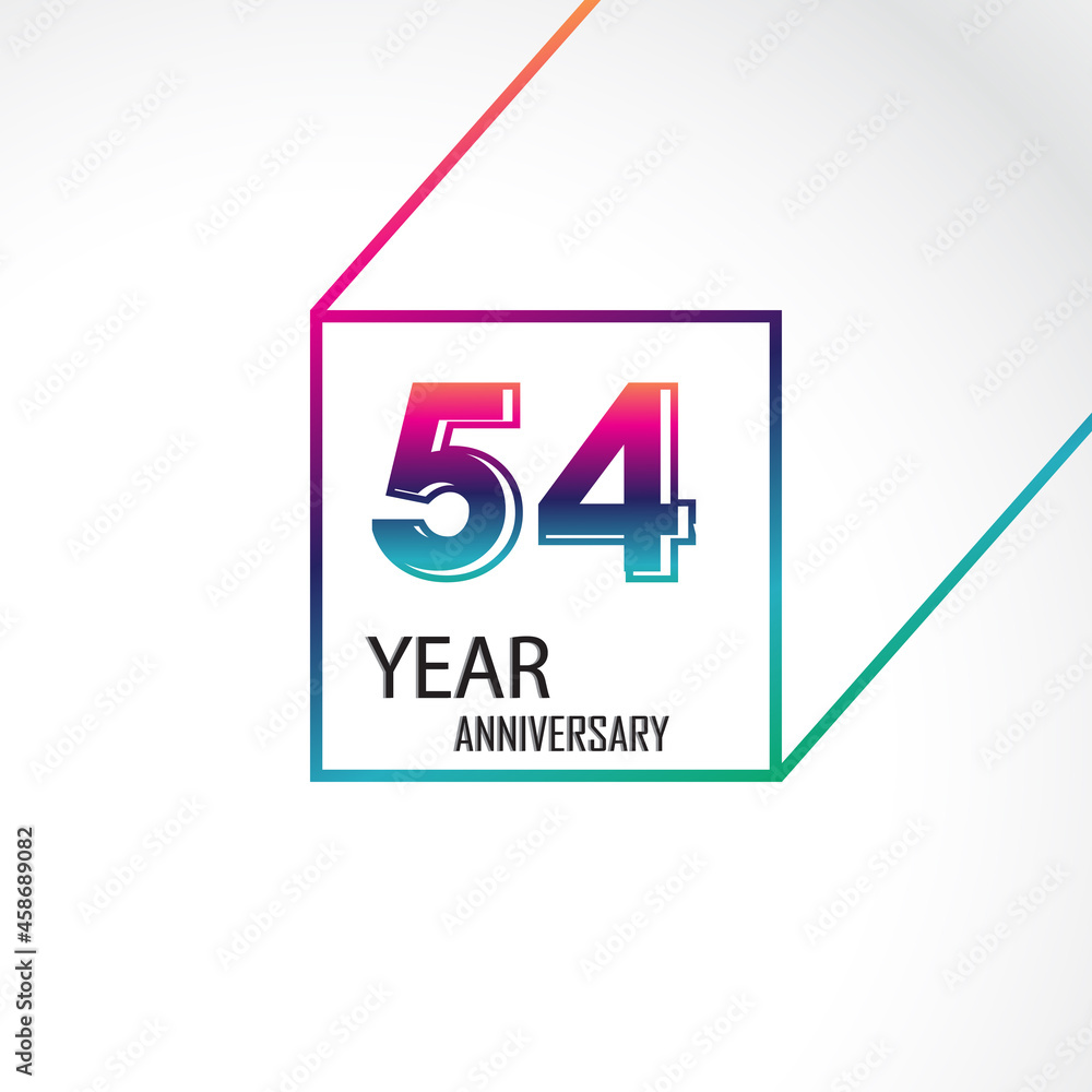 54 th anniversary event party. Vector illustration. numbers template for Celebrating. 54 th anniversary event party. Vector illustration. numbers template for Celebrating.