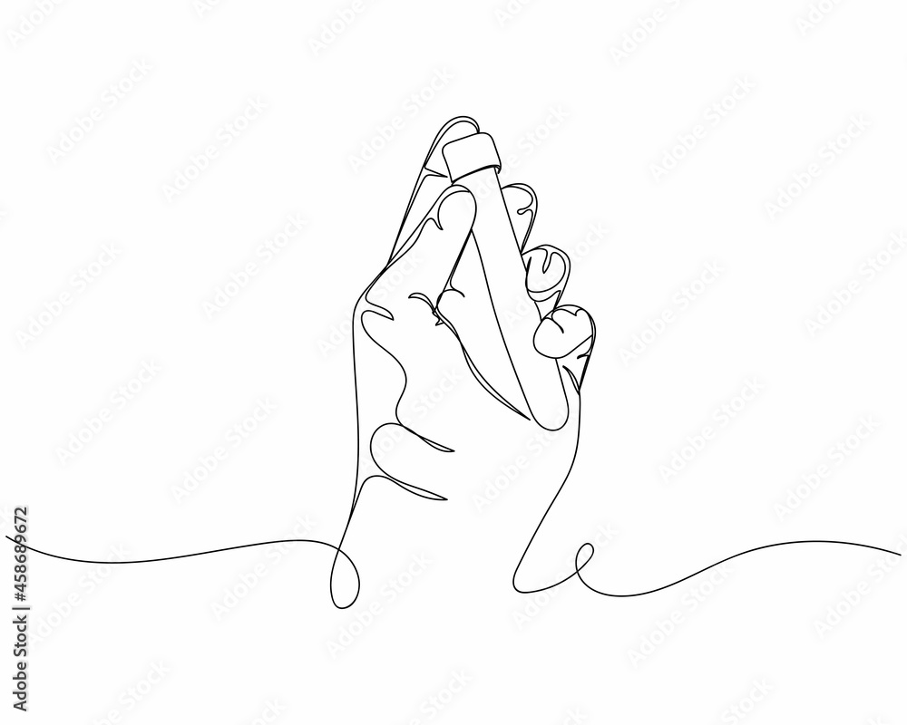 Continuous one line drawing of testing science in hand medical in silhouette on a white background. Linear stylized.Minimalist. Continuous one line drawing of testing science in hand medical in silhouette on a white background. Linear stylized.Minimalist.