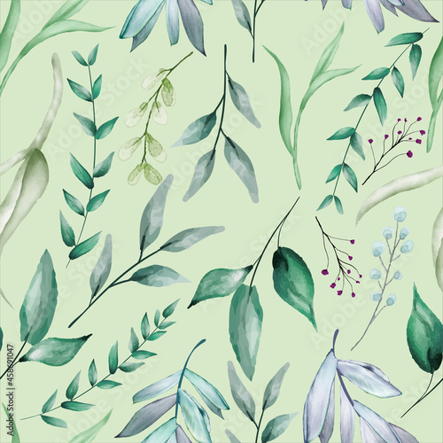 beautiful watercolor floral seamless pattern design