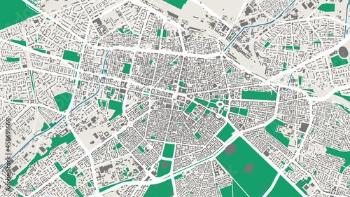 Vector map of Sofia, Bulgaria, Catalonia. Urban city in Bulgaria, Catalonia. Street map art poster illustration.