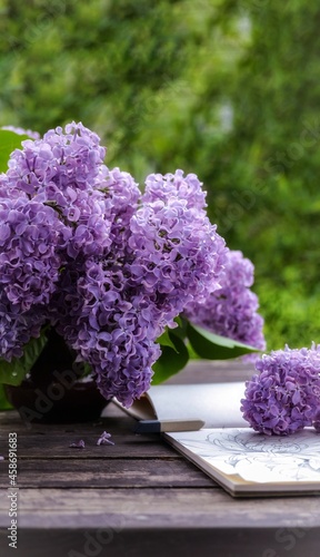 lilac on the table