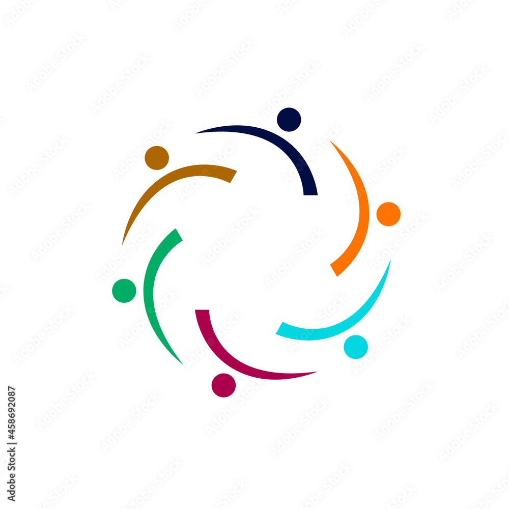 People Together Team, Teamwork, People Connected Sign, Symbol, Logo isolated on White People Together Team, Teamwork, People Connected Sign, Symbol, Logo isolated on White