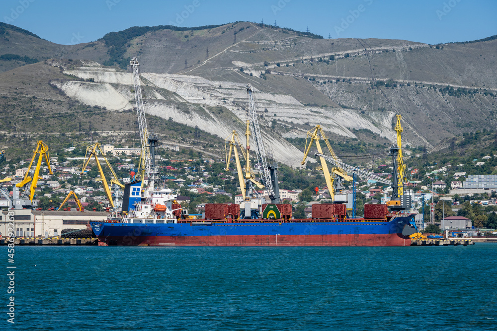 Container ship Pride Valletta is at berth of Novorossiysk Commercial ...