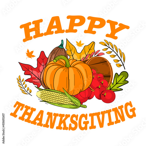 Happy Thanksigiving Tshirt Design template