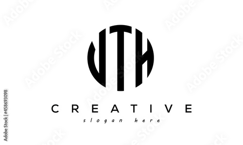 Letter VTH creative circle logo design vector photo