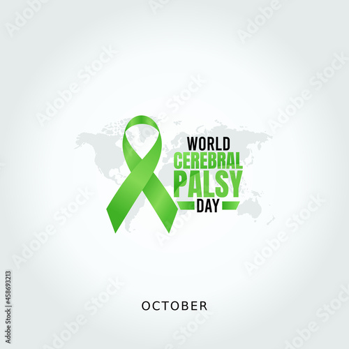 vector graphic of world cerebral palsy day good for world cerebral palsy day celebration. flat design. flyer design.flat illustration.