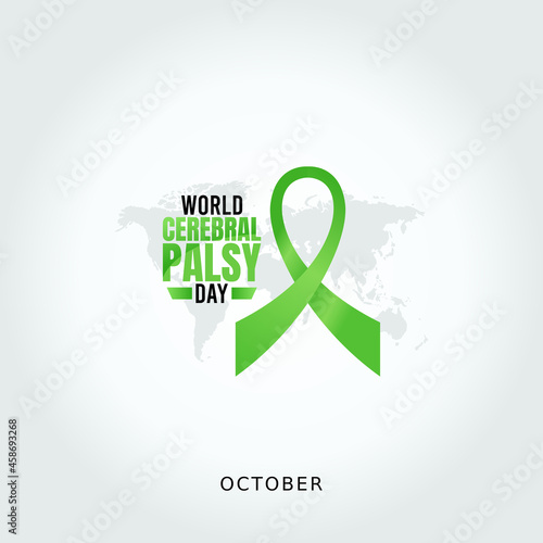 vector graphic of world cerebral palsy day good for world cerebral palsy day celebration. flat design. flyer design.flat illustration.