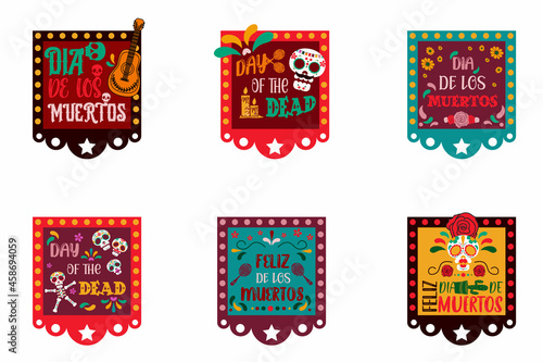 Square Badge Dia De Los Muertos