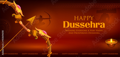 Happy Dussehra religious festival of India background