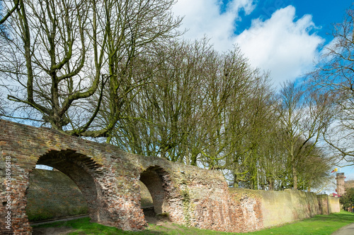 Part of the old city wall of Nijmegen  Gelderland Province  The Netherlands