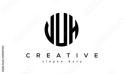 Letter VUH creative circle logo design vector photo