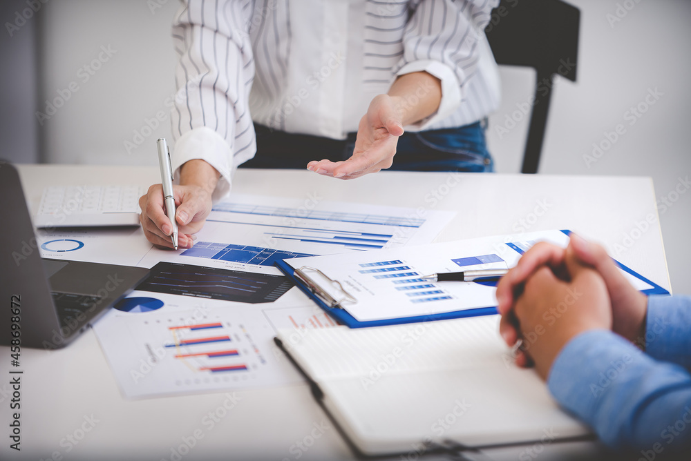 business plan, teamwork concept, team meeting, business people using laptop at office, intern team working on laptop new startup project business plan, teamwork concept, team meeting, business people using laptop at office, intern team working on laptop new startup project