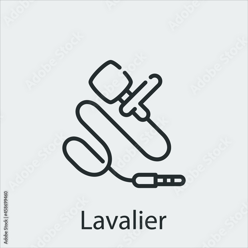 
lavalier icon vector icon.Editable stroke.linear style sign for use web design and mobile apps,logo.Symbol illustration.Pixel vector graphics - Vector