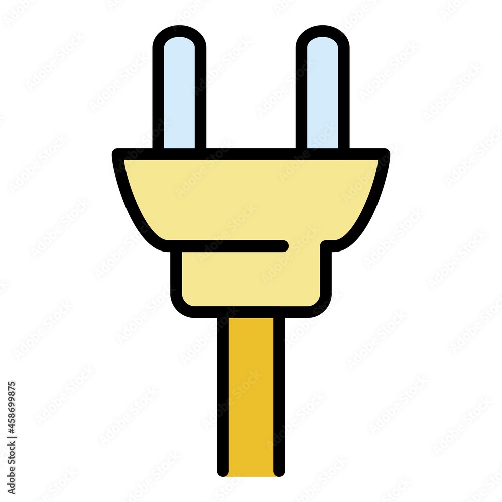 Modern plug wire icon. Outline modern plug wire vector icon color flat isolated Modern plug wire icon. Outline modern plug wire vector icon color flat isolated