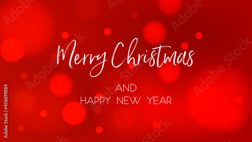 Merry Christmas and Happy New Year. Xmas red background. Vector stock symbol  illustration