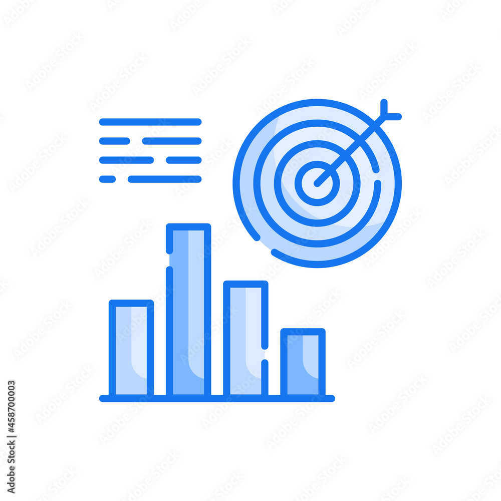 Benchmarking vector blue colours icon style illustration. EPS 10 file Benchmarking vector blue colours icon style illustration. EPS 10 file