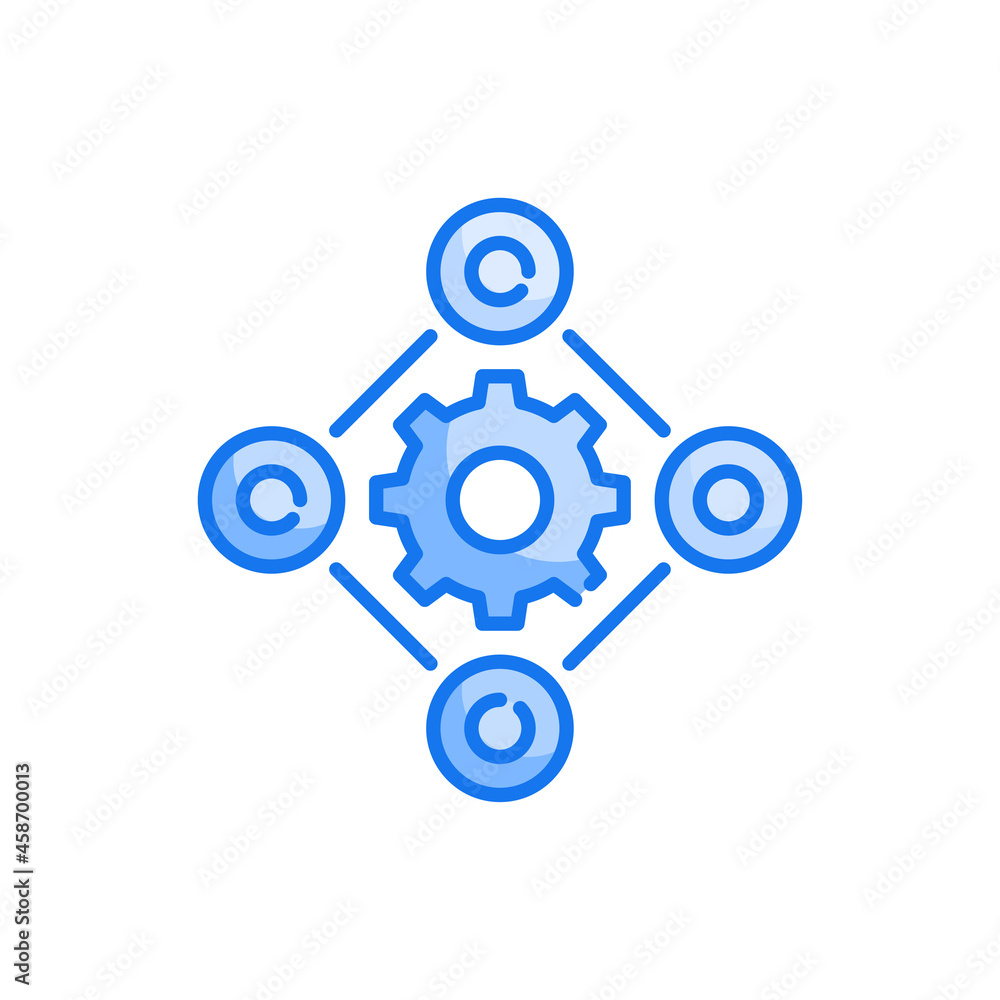 Balanced Scorecard vector blue colours icon style illustration. EPS 10 file Balanced Scorecard vector blue colours icon style illustration. EPS 10 file