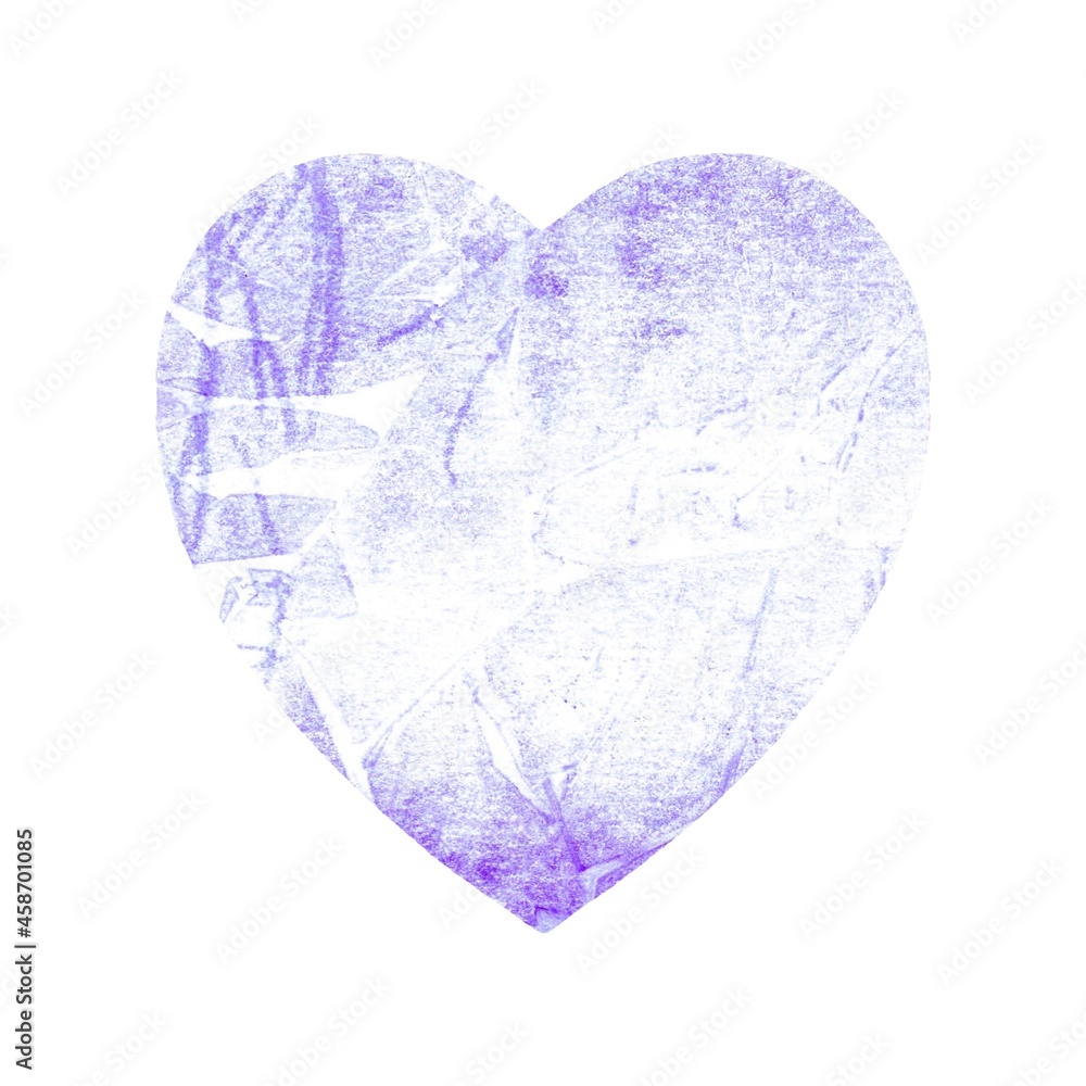 Watercolor heart color blue. Hand painted illustrations