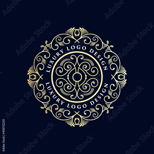 Vintage ornamental vector with floral ornament Suitable for whiskey, liquor, beer, brewery, wine, barber shop, coffee shop, tattoo studio, salon, boutique, hotel, shop signage engraving illustration
