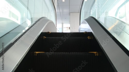 Outside escalator going up in Tokyo