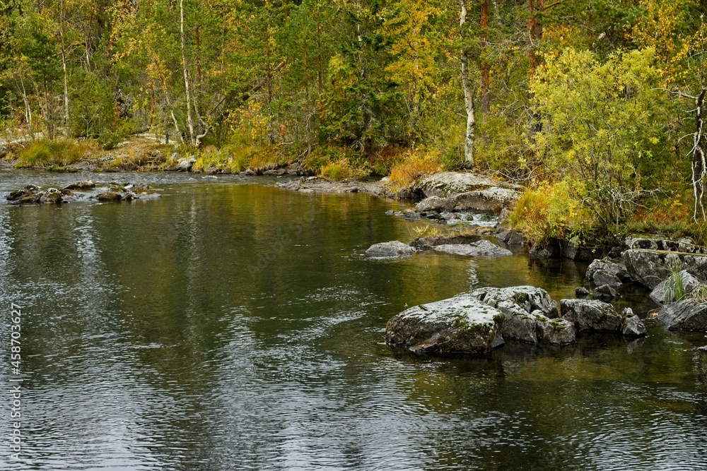Forsaleden autumn landscape in northern Sweden Forsaleden autumn landscape in northern Sweden