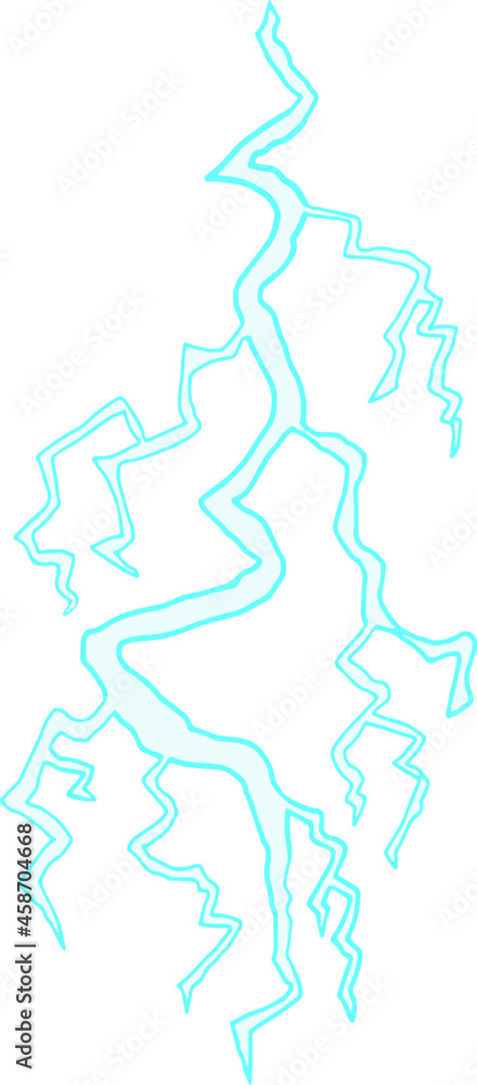 Glowing blue lightning illustration design Glowing blue lightning illustration design