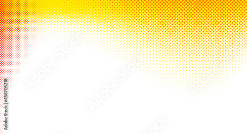 Abstract orange and yellow halftone dotted background.