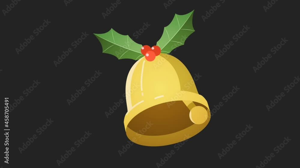 クリスマスベル 全体 背景透過 StockVideo Adobe Stock