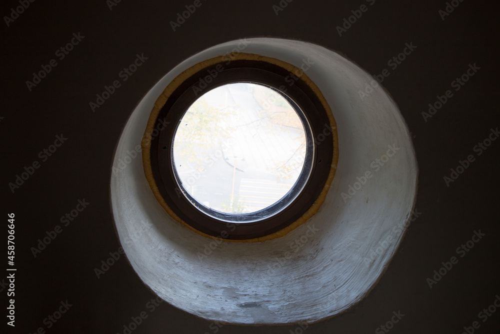 unusual small round window background
