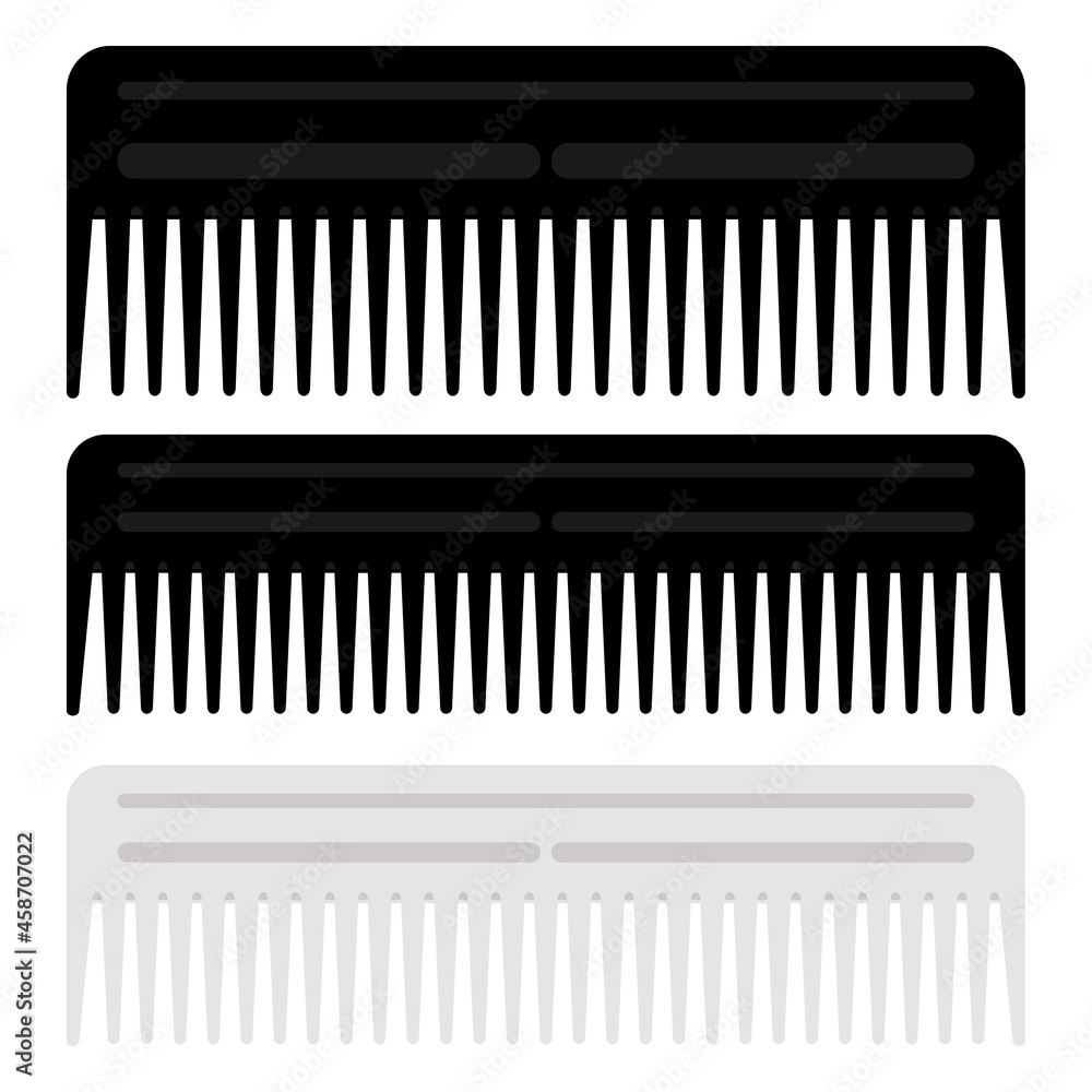 A hair comb. Vector set of combs on a white background. A hair comb. Vector set of combs on a white background.