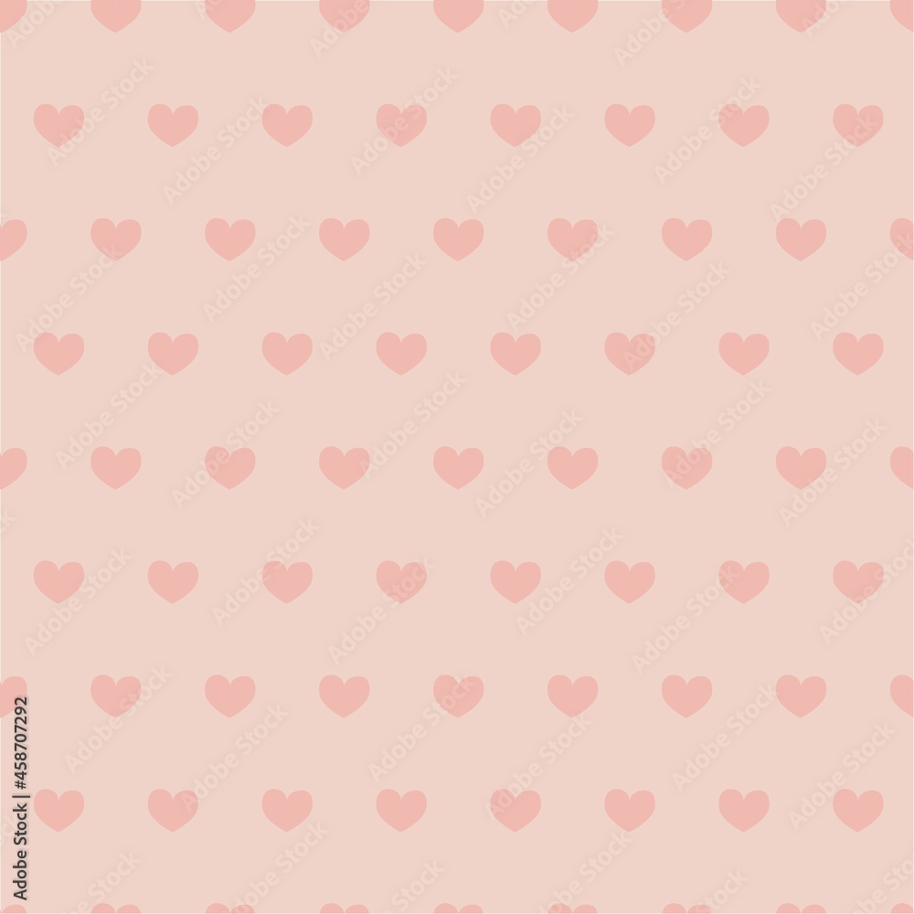 Vector pattern with beautiful pink hearts. Vector pattern with beautiful pink hearts.