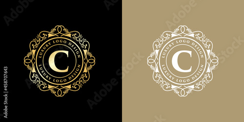 Set of Elegant Capital Letters Vintage Logo Filigree Monograms. Beautiful Collection. English Alphabet. Simple Drawn Emblems. Graceful wreath. Design of Calligraphic Insignia. Vector Illustration