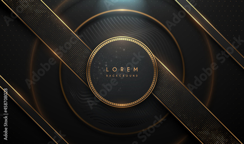 Abstract black and gold luxury background
