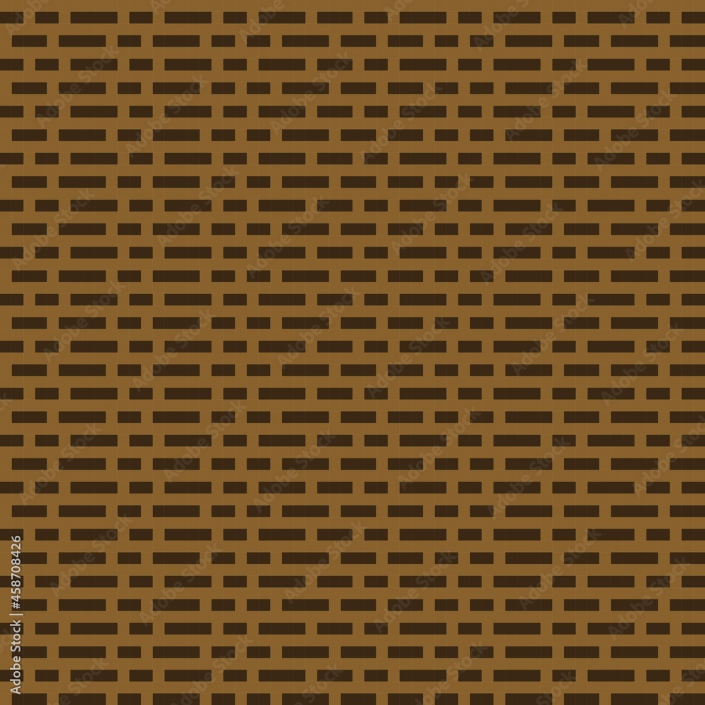 Brown brick pattern pixel art. Vector picture. Brown brick pattern pixel art. Vector picture.