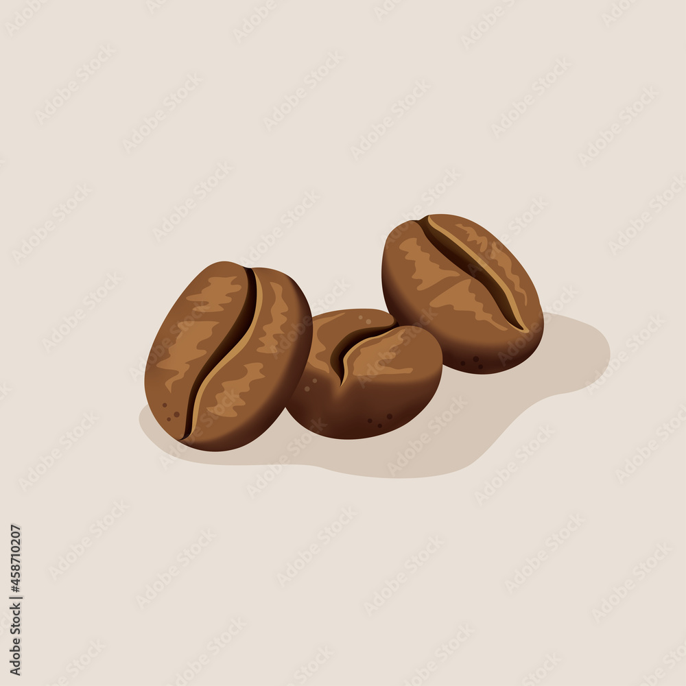 Vector illustration of coffee beans. Vector illustration of coffee beans.