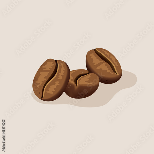 Vector illustration of coffee beans.