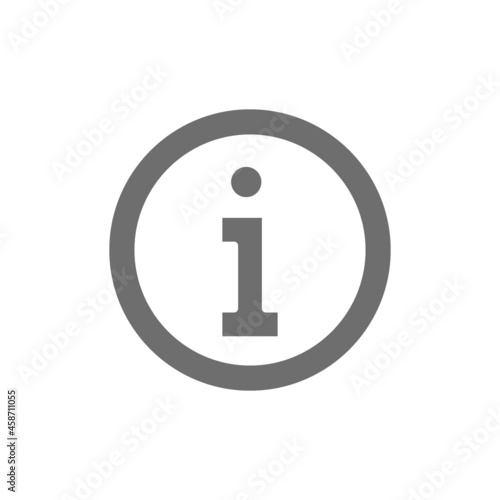 Information service, help sign grey icon. Isolated on white background
